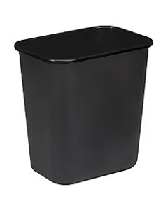 Sparco Rectangular Wastebasket, 7 Gallons, 15in x 14 1/2in, Black