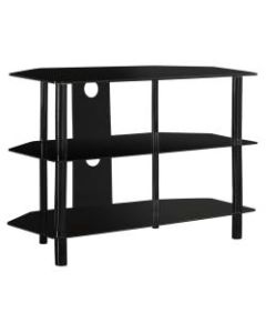 Monarch Specialties Chloe TV Stand, 24inH x 35-3/4inW x 15-3/4inD, Black