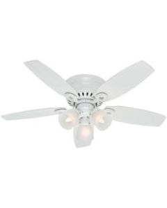 Hunter Fan 46in Hatherton - 5 Blades - 46in Diameter - 3 Speed - Quiet, Dust/Dirt-free - Glass Shade