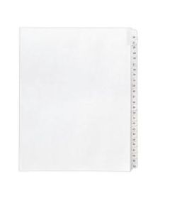 Avery Allstate Style Collated Legal Exhibit Dividers, 8 1/2in x 11in, Numbered 26-50, White