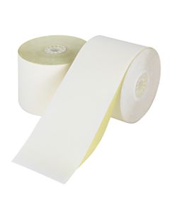 Office Depot Brand 2-Ply Paper Rolls, 2 1/4in x 100ft, Canary/White, Carton Of 50