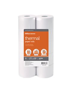 Office Depot Brand Thermal Paper Rolls, 1-3/4in x 230ft, White, Pack Of 10