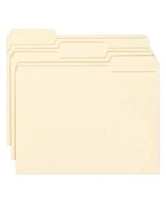 Smead Manila Folders With Antimicrobial Protection, Letter Size, 1/3 Cut, Box Of 100