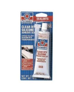 Clear RTV Silicone Adhesive Sealants, 3 oz Tube, Clear