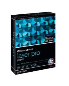 Office Depot Brand Laser Pro Paper, Letter Size (8 1/2in x 11in), 28 Lb, Ream Of 500 Sheets