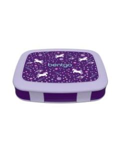 Bentgo Kids Prints 5-Compartment Lunch Box, 2inH x 6-1/2inW x 8-1/2inD, Unicorn