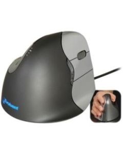 Evoluent VerticalMouse 4 Right Mouse - Optical - Cable - USB 2.0 - 2600 dpi - Scroll Wheel - 6 Button(s) - 6 Programmable Button(s) - Right-handed Only