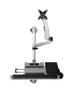 StarTech.com Wall Mounted Computer Workstation - Premium - Articulating Arm - Keyboard Arm - Height Adjustable Wall Mounted Sit Stand Desk - Compact wall mounted computer workstation for monitors up to 30in