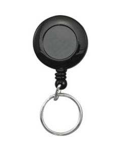 Advantus Clip-on Ring Retractable ID Reel - 12 / Box - Black