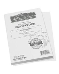 Rite In The Rain All-Weather Card Stock, 5in x 7in, White, 80 Sheets Per Ream