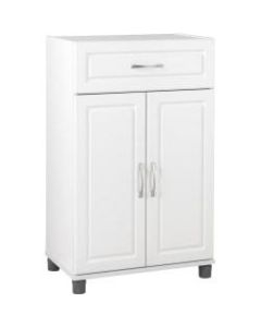 Ameriwood Home SystemBuild Kendall Storage Cabinet, Base, 1 Drawer, 3 Shelves, White