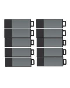 Centon DataStick Pro USB 2.0 Flash Drives, 4GB, Pro Gray, Pack Of 25 Flash Drives, S1-U2P1-4G25PK