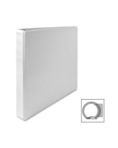 Sparco Premium View 3-Ring Binder, 1in Round Rings, 96% Recycled, White