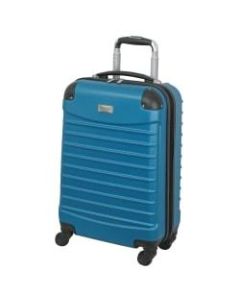 Overland Geoffrey Beene Hardside Vertical Luggage Case, 20inH x 9inW x 13-1/2inD, Teal
