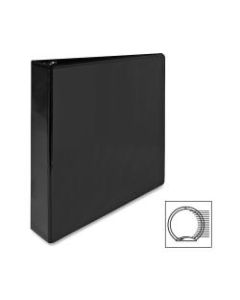 Sparco Premium View 3-Ring Binder, 1 1/2in Round Rings, 96% Recycled, Black