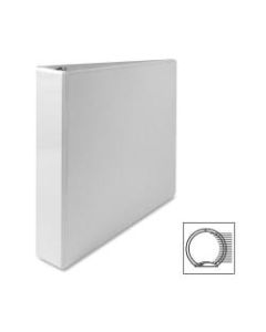 Sparco Premium View 3-Ring Binder, 1 1/2in Round Rings, 96% Recycled, White