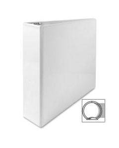 Sparco Premium View 3-Ring Binder, 2in Round Rings, 96% Recycled, White