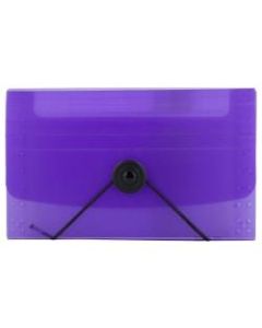 JAM Paper Coupon Size Expanding File, 3in Expansion, 4in x 6in, Purple