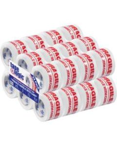 Tape Logic Fragile Handle With Care Preprinted Carton Sealing Tape, 3in Core, 3in x 110 Yd., Red/White, Case Of 24