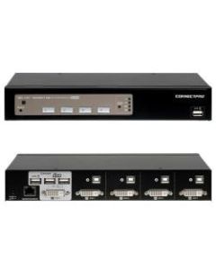 Connectpro UD-14+KIT 4-port DVI KVM with Cables - 4 Port