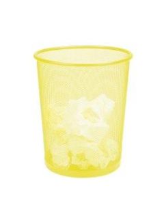 Mind Reader Mesh Tubular Trash Can, 4.5 Gallons, Yellow