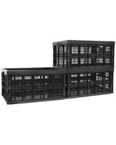 Mount-It! Work-It! Collapsible Milk Crates, Large Size, Set Of 3