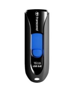 Transcend 16GB JetFlash 790 USB 3.0 Flash Drive - 16 GB - USB 3.0 - Black, Blue