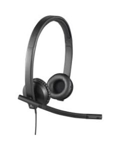 Logitech H570E USB Stereo Headset, Black