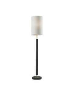 Adesso Hollywood Floor Lamp, 58inH, Off-White Shade/Black Base