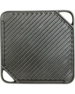 Mr. Bar-B-Q Cast Iron Reversible Grill / Griddle - - Cast Iron - Grilling, Cooking, Frying - 10.39in x 10.39in - Black - 1 Piece(s) Pieces per Serving(s)