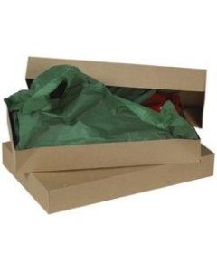 Partners Brand Kraft Apparel Boxes 11 1/2in x 8 1/2in x 1 5/8in, Case of 100