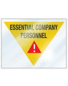 ComplyRight Essential Company Personnel Window Clings, English, 3in x 4in, Pack Of 5 Clings