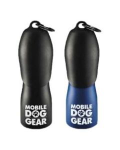 Overland Mobile Dog Gear 25 Oz Stainless Steel Water Bottles, Black/Blue, Pack Of 2 Bottles