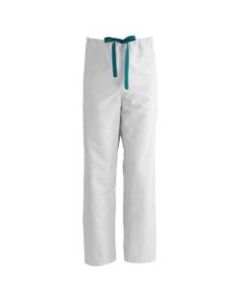 Medline ComfortEase Unisex Regular Drawstring Cargo Scrub Pants, XL, White