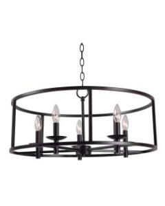 Kenroy Home Arlen 5-Light Chandelier, Blackened Oil-Rubbed Bronze