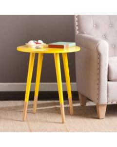 Southern Enterprises Laney Accent Table, Round, Yellow/Natural