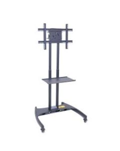 H. Wilson FP2500 Series Flat-Panel Mobile TV Stand With Mount For TVs Up to 60in, 62 1/2inH x 32 3/4inW x 28 3/4inD, Black