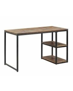 Southern Enterprises Garviston 2-Shelf 50inW Desk, Rustic Black/Distressed Fir