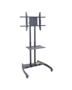 H. Wilson FP3500 Series Flat-Panel Mobile TV Stand With Rotating Mount For TVs Up To 60in, 62 1/2inH x 32 3/4inW x 28 3/4inD, Black