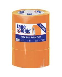 BOX Packaging Solid Vinyl Safety Tape, 3in Core, 2in x 36 Yd., Orange, Case Of 3
