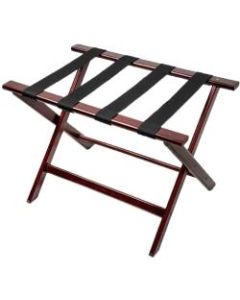 CSL Deluxe Wood Luggage Racks, 18-1/2inH x 26inW x 17inD, Cherry Mahogany, Pack Of 5 Racks