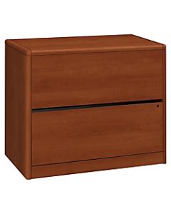 HON 10700 36inW Lateral 2-Drawer File Cabinet, Metal, Cognac
