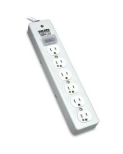 Tripp Lite Surge Protector Power Strip Medical Hospital RT Angle Plug 6 Outlet 10ft Cord - 6 x NEMA 5-15R - 1800 VA - 1050 J - 120 V AC Input - 120 V AC Output