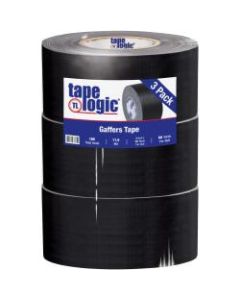 Tape Logic Gaffers Tape, 3in x 60 Yd., Black, Case Of 3