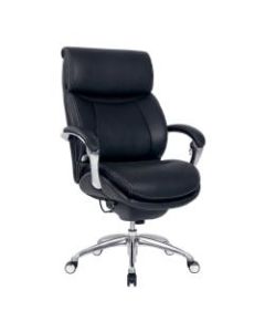 Serta iComfort i5000 Ergonomic Bonded Leather High-Back Executive Chair, Onyx Black/Silver