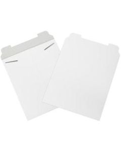 Office Depot Brand Stayflats Mailers, 12 3/4in x 15in, White, Pack of 100
