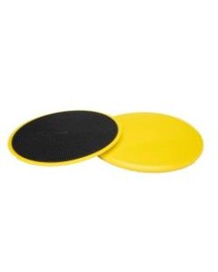 Mind Reader Fitness Glider Discs, Yellow, Set Of 2 Discs