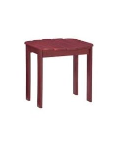 Linon Home Decor Products Troy Indoor/Outdoor Adirondack End Table, 18-1/8inH x 18-1/8inW x 18-1/2inD, Red