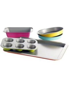 Gibson Home Color Splash Lyneham 5-Piece Carbon Steel Bakeware Set