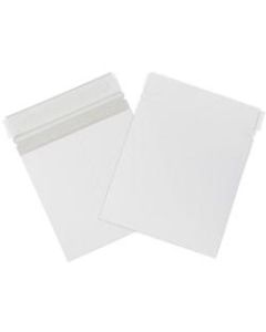 Office Depot Brand Self-Seal Stayflats Plus Mailers, 6in x 6in, White, Pack of 200